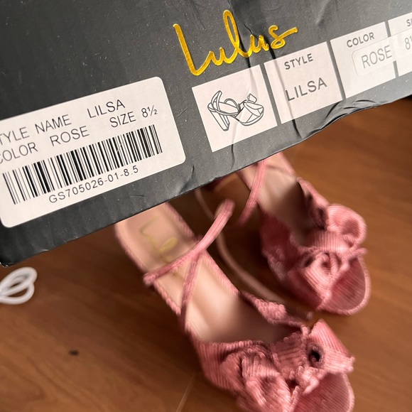 Lulus Lilisa pink bow heeled sandals - Picture 2 of 6